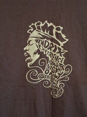 Vintage 2004 Jimi Hendrix Experience Brown T Shirt Size Extra Large Music Legend